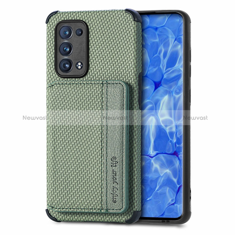 Ultra-thin Silicone Gel Soft Case Cover with Magnetic S01D for Oppo Reno6 Pro 5G