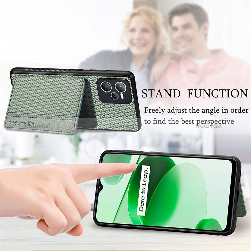 Ultra-thin Silicone Gel Soft Case Cover with Magnetic S01D for Realme Narzo 50A Prime