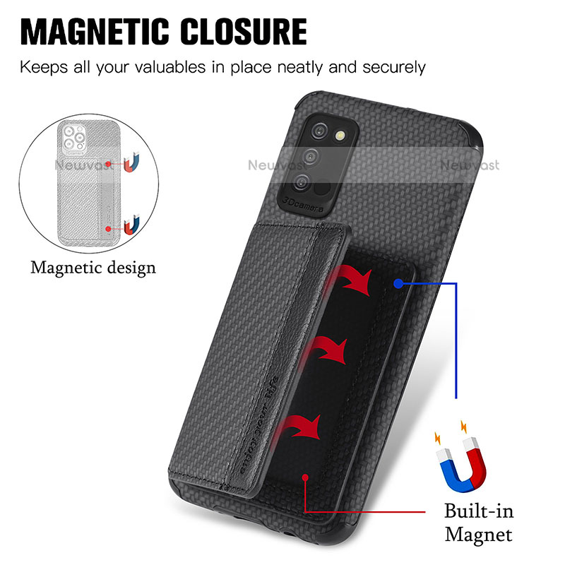 Ultra-thin Silicone Gel Soft Case Cover with Magnetic S01D for Samsung Galaxy A02s