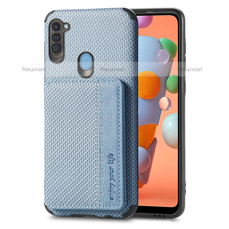 Ultra-thin Silicone Gel Soft Case Cover with Magnetic S01D for Samsung Galaxy A11