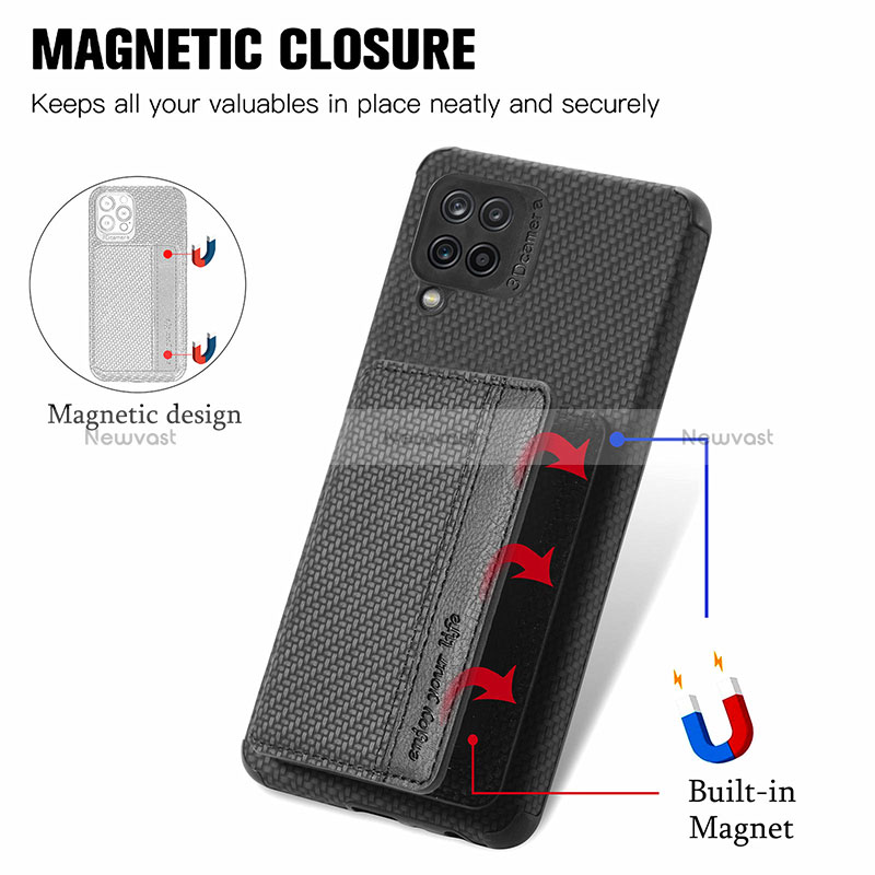 Ultra-thin Silicone Gel Soft Case Cover with Magnetic S01D for Samsung Galaxy A12 Nacho