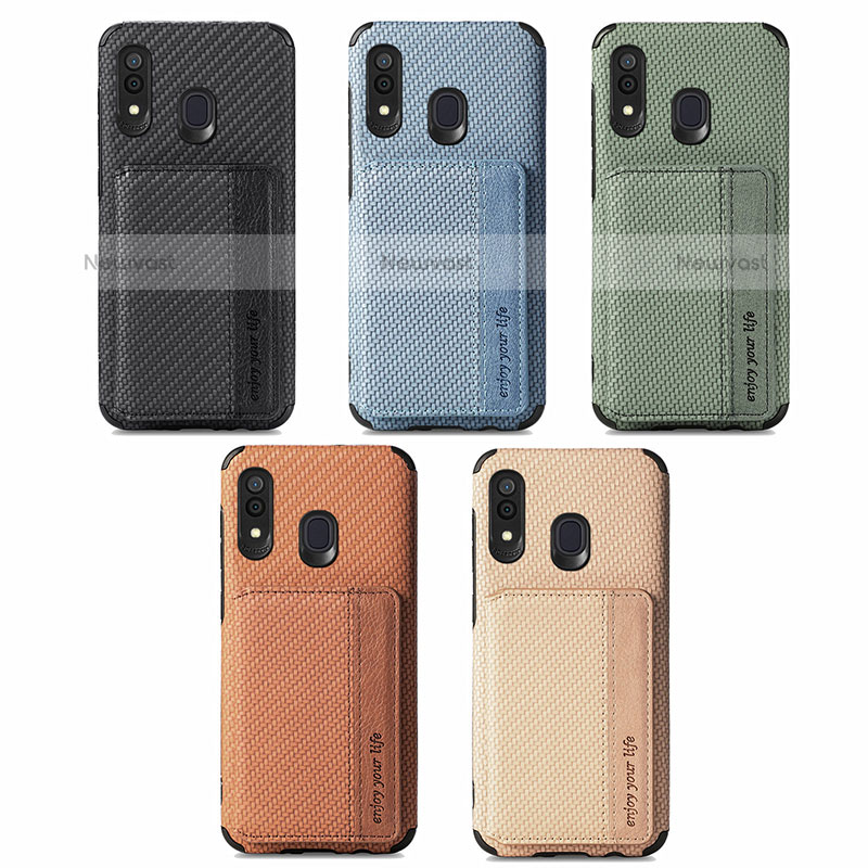 Ultra-thin Silicone Gel Soft Case Cover with Magnetic S01D for Samsung Galaxy A20