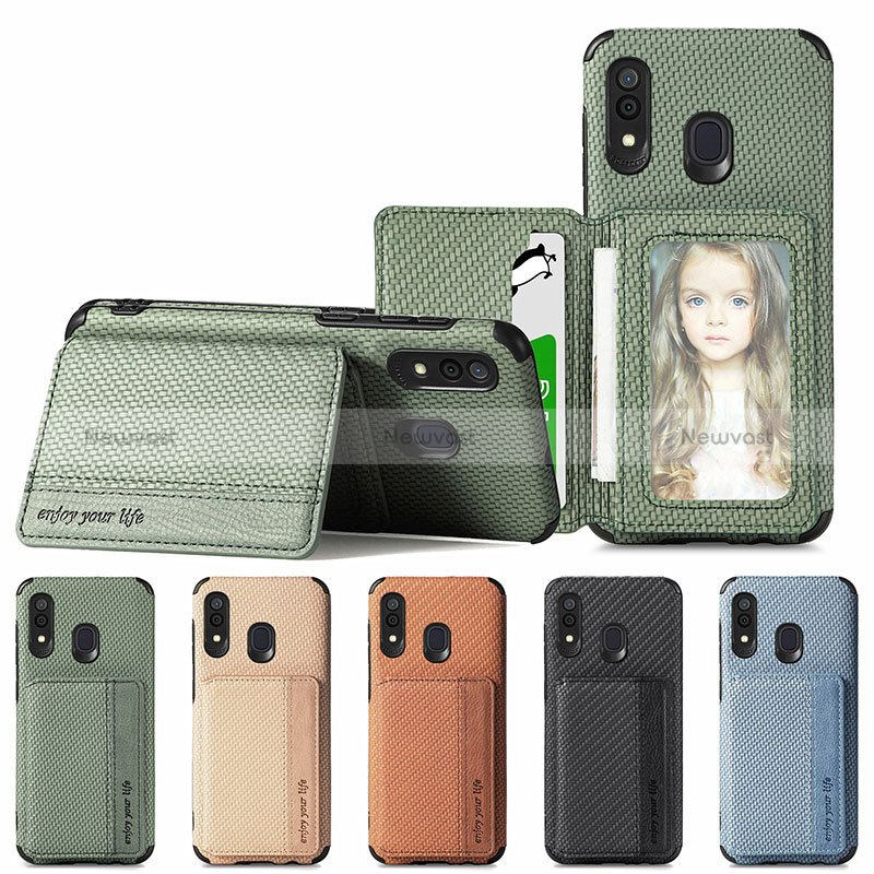 Ultra-thin Silicone Gel Soft Case Cover with Magnetic S01D for Samsung Galaxy A30