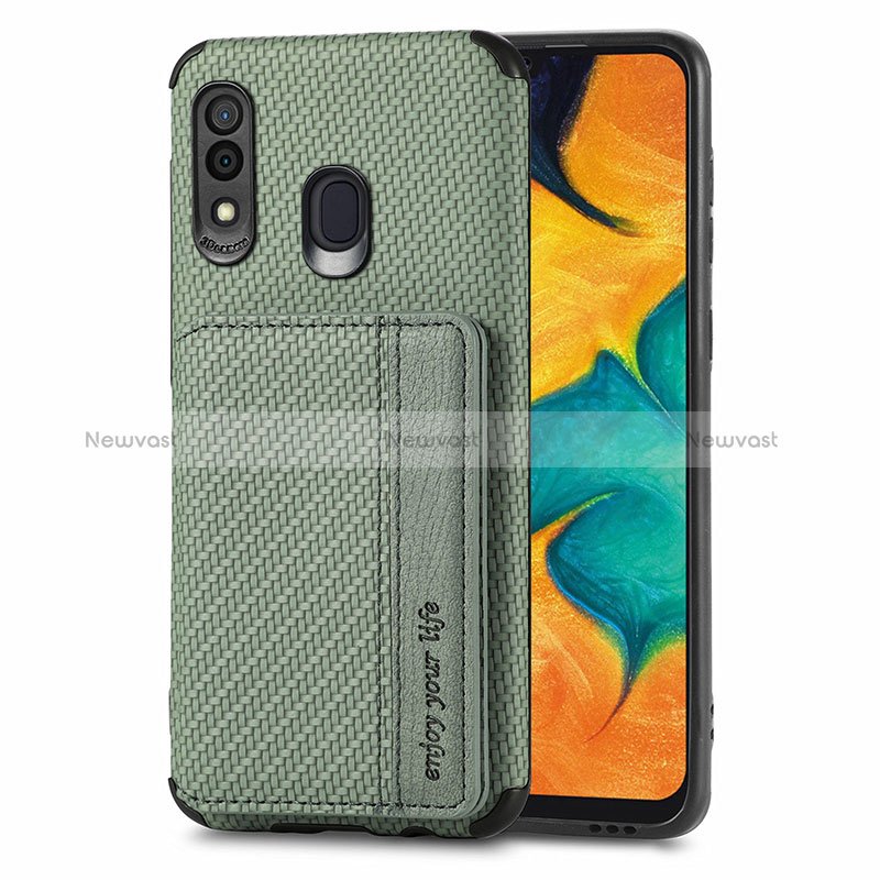 Ultra-thin Silicone Gel Soft Case Cover with Magnetic S01D for Samsung Galaxy A30