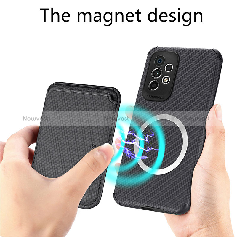 Ultra-thin Silicone Gel Soft Case Cover with Magnetic S01D for Samsung Galaxy A33 5G