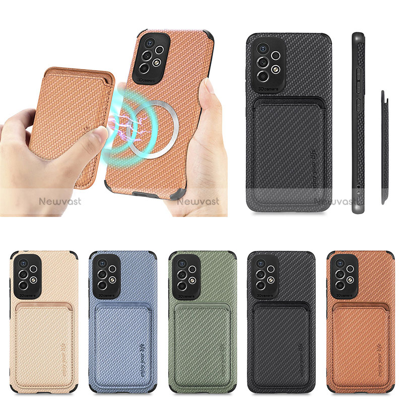 Ultra-thin Silicone Gel Soft Case Cover with Magnetic S01D for Samsung Galaxy A33 5G