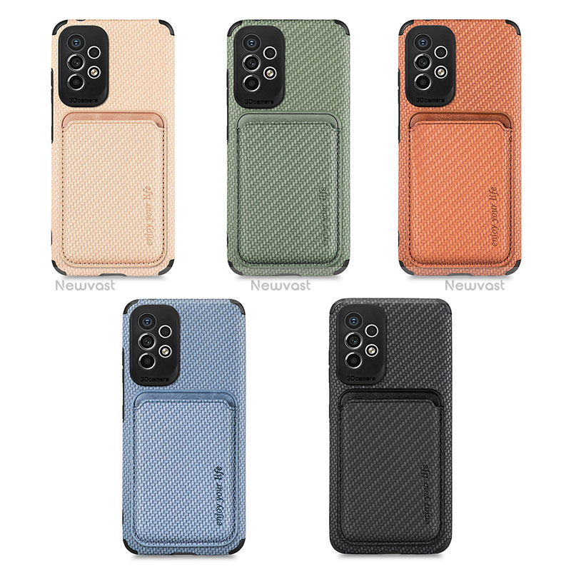 Ultra-thin Silicone Gel Soft Case Cover with Magnetic S01D for Samsung Galaxy A33 5G