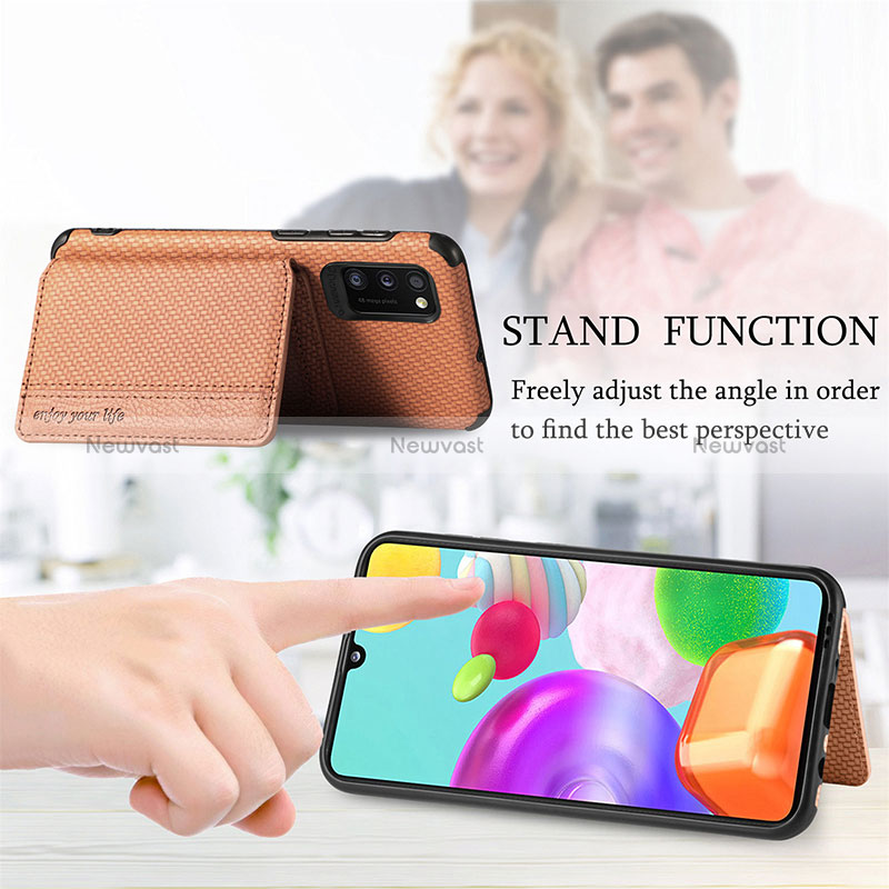 Ultra-thin Silicone Gel Soft Case Cover with Magnetic S01D for Samsung Galaxy A41