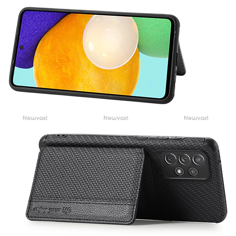 Ultra-thin Silicone Gel Soft Case Cover with Magnetic S01D for Samsung Galaxy A52 5G