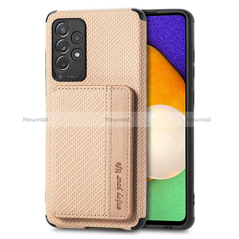 Ultra-thin Silicone Gel Soft Case Cover with Magnetic S01D for Samsung Galaxy A52 5G