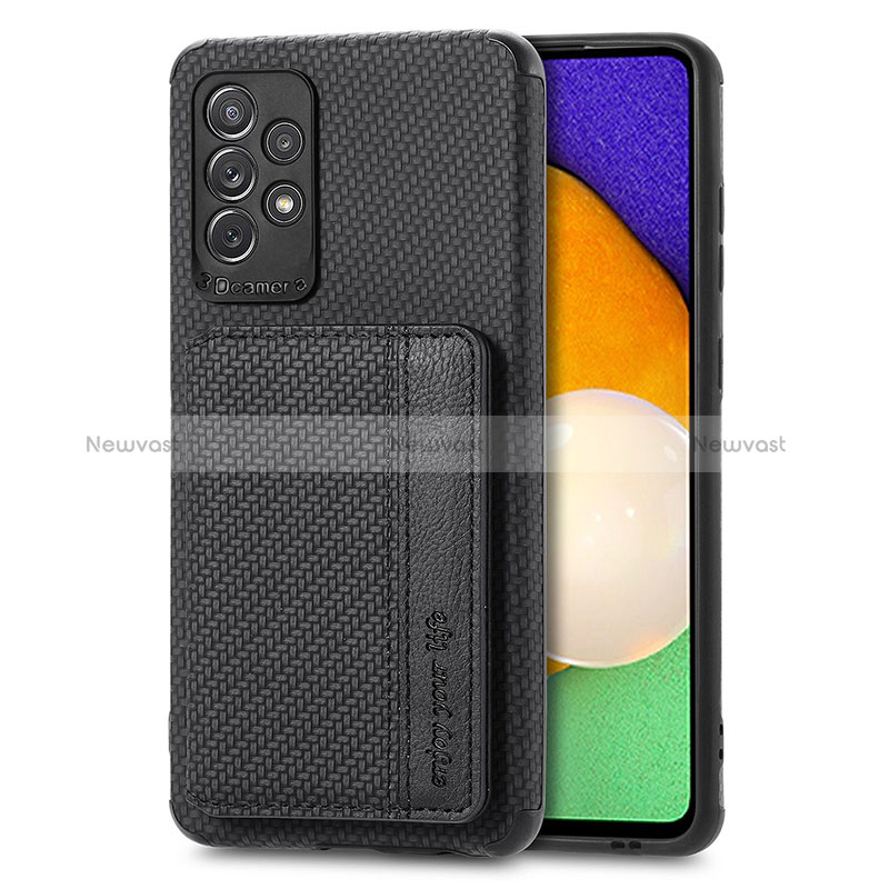 Ultra-thin Silicone Gel Soft Case Cover with Magnetic S01D for Samsung Galaxy A52 5G