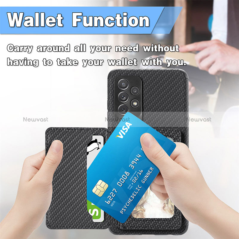 Ultra-thin Silicone Gel Soft Case Cover with Magnetic S01D for Samsung Galaxy A52s 5G