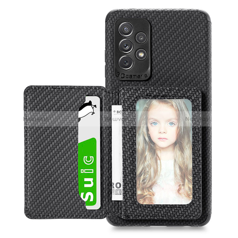 Ultra-thin Silicone Gel Soft Case Cover with Magnetic S01D for Samsung Galaxy A52s 5G