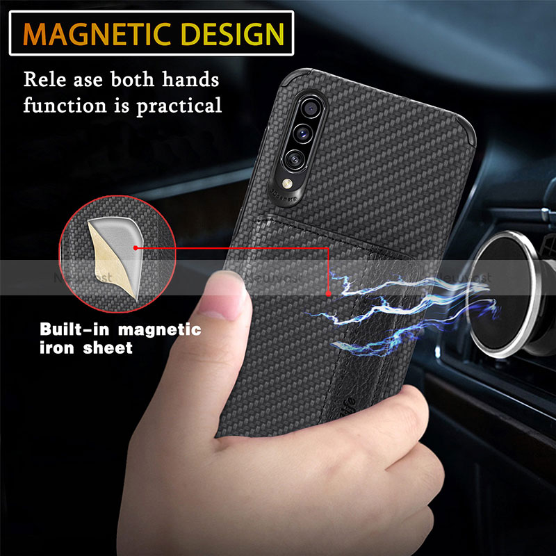 Ultra-thin Silicone Gel Soft Case Cover with Magnetic S01D for Samsung Galaxy A70S