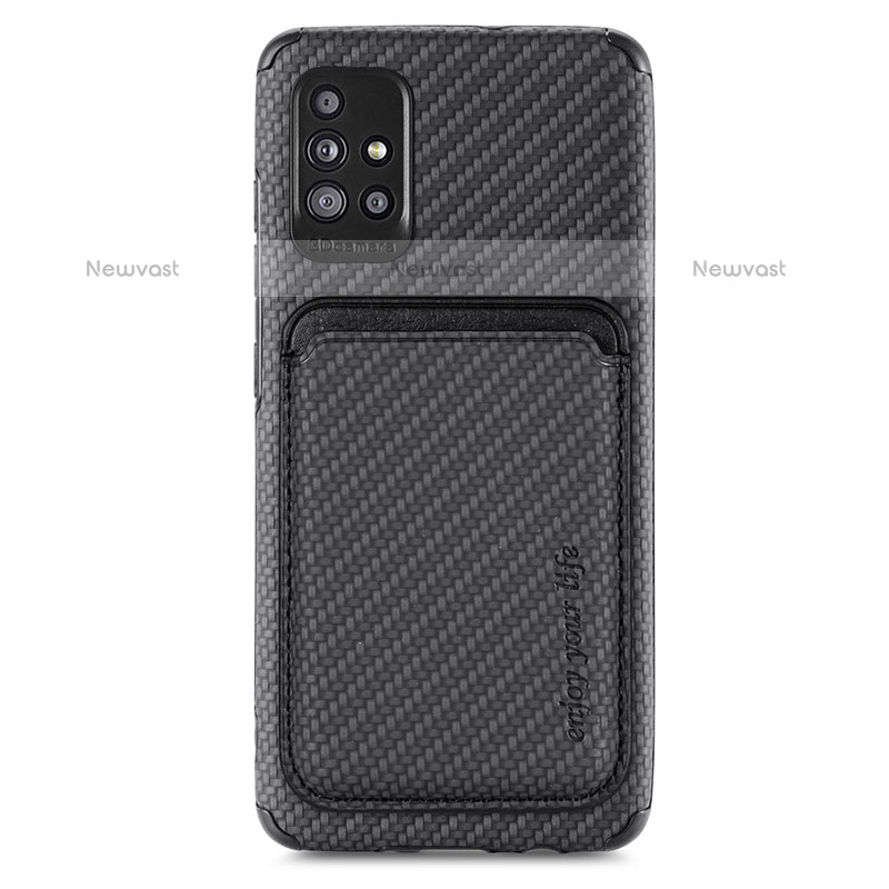 Ultra-thin Silicone Gel Soft Case Cover with Magnetic S01D for Samsung Galaxy A71 4G A715