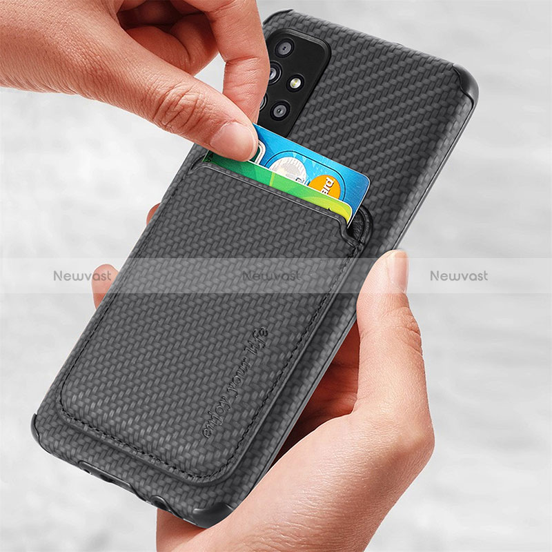 Ultra-thin Silicone Gel Soft Case Cover with Magnetic S01D for Samsung Galaxy A71 5G