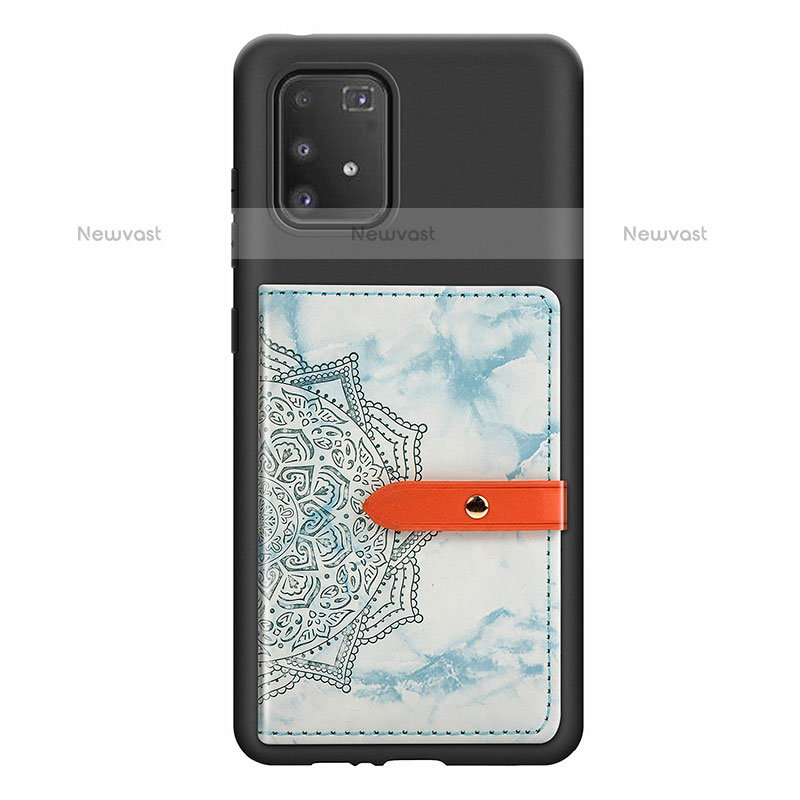 Ultra-thin Silicone Gel Soft Case Cover with Magnetic S01D for Samsung Galaxy A91