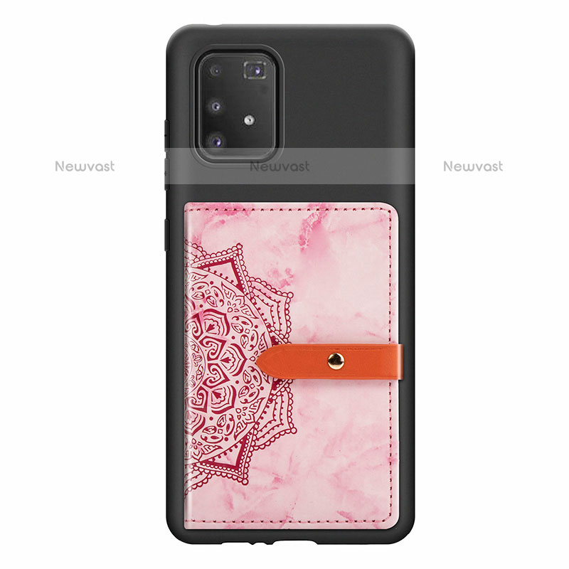 Ultra-thin Silicone Gel Soft Case Cover with Magnetic S01D for Samsung Galaxy A91