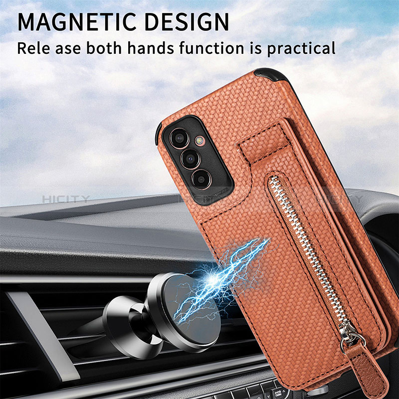 Ultra-thin Silicone Gel Soft Case Cover with Magnetic S01D for Samsung Galaxy F13 4G