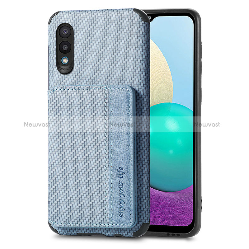 Ultra-thin Silicone Gel Soft Case Cover with Magnetic S01D for Samsung Galaxy M02