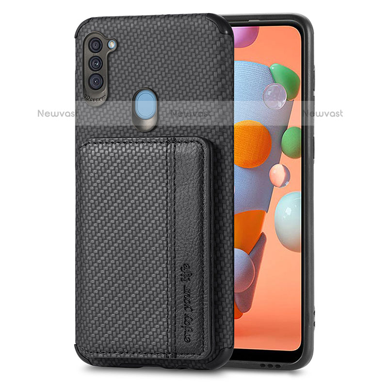 Ultra-thin Silicone Gel Soft Case Cover with Magnetic S01D for Samsung Galaxy M11