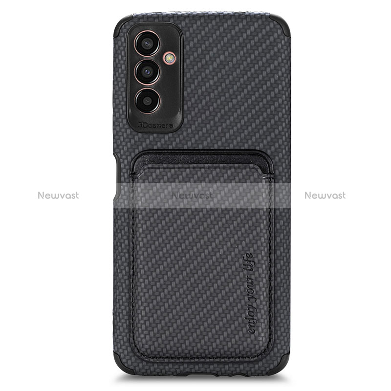 Ultra-thin Silicone Gel Soft Case Cover with Magnetic S01D for Samsung Galaxy M13 5G Black