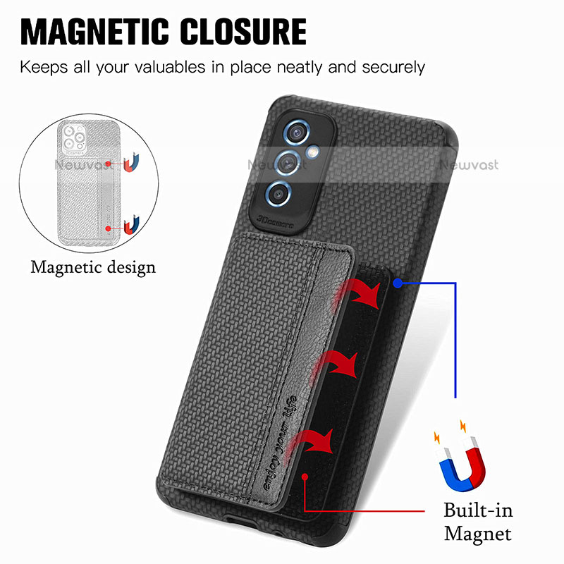 Ultra-thin Silicone Gel Soft Case Cover with Magnetic S01D for Samsung Galaxy M52 5G