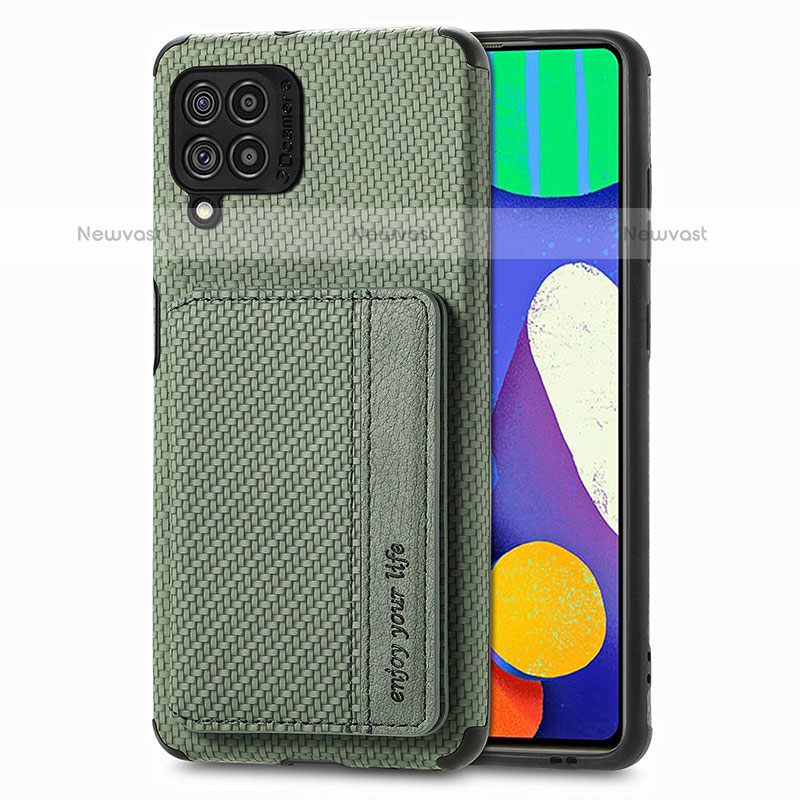 Ultra-thin Silicone Gel Soft Case Cover with Magnetic S01D for Samsung Galaxy M62 4G Green