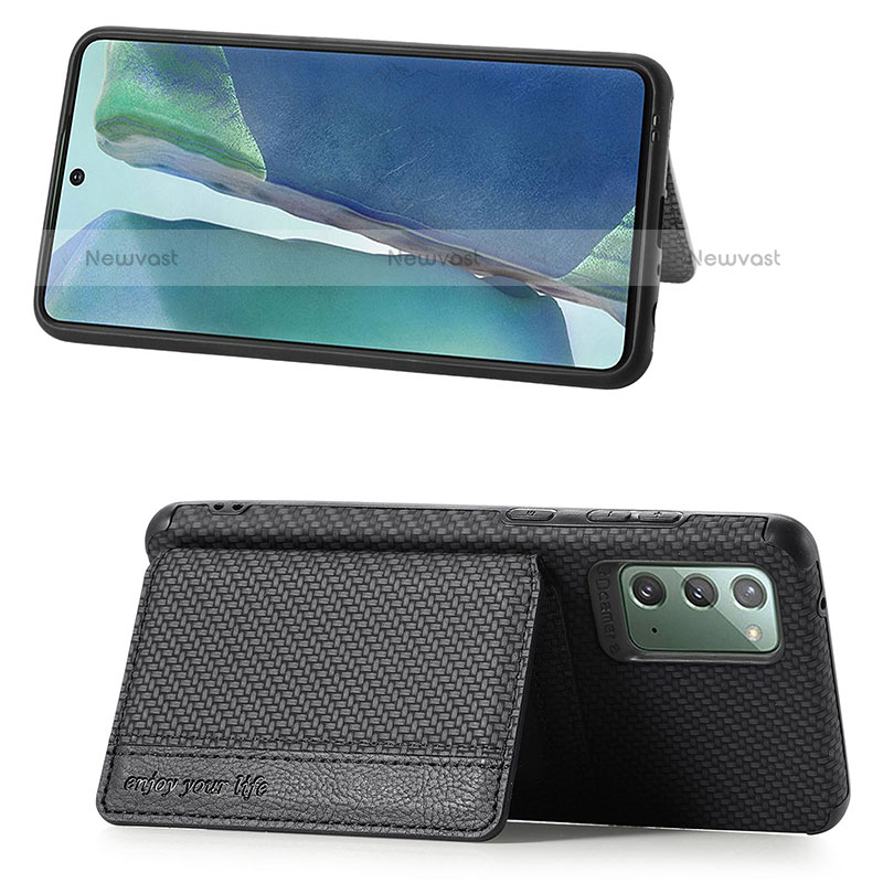 Ultra-thin Silicone Gel Soft Case Cover with Magnetic S01D for Samsung Galaxy Note 20 5G