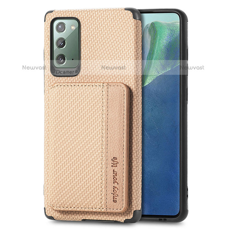 Ultra-thin Silicone Gel Soft Case Cover with Magnetic S01D for Samsung Galaxy Note 20 5G