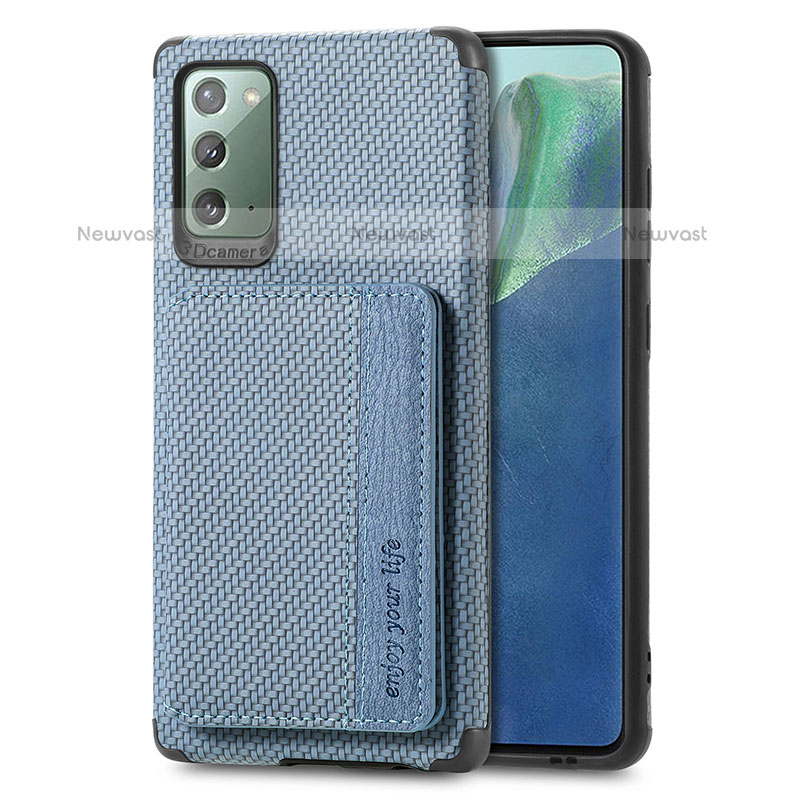 Ultra-thin Silicone Gel Soft Case Cover with Magnetic S01D for Samsung Galaxy Note 20 5G