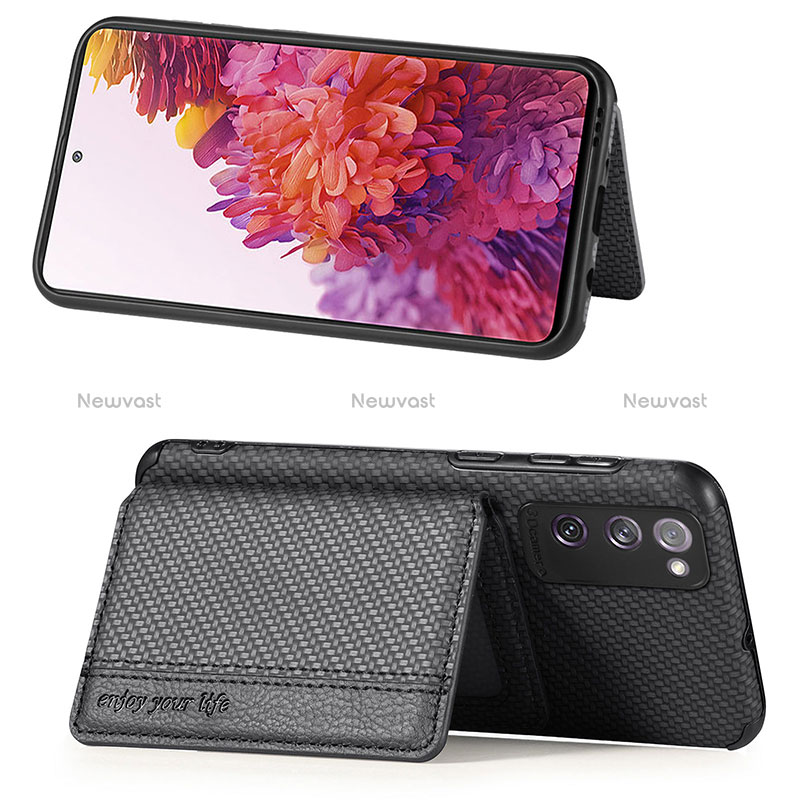Ultra-thin Silicone Gel Soft Case Cover with Magnetic S01D for Samsung Galaxy S20 FE 4G