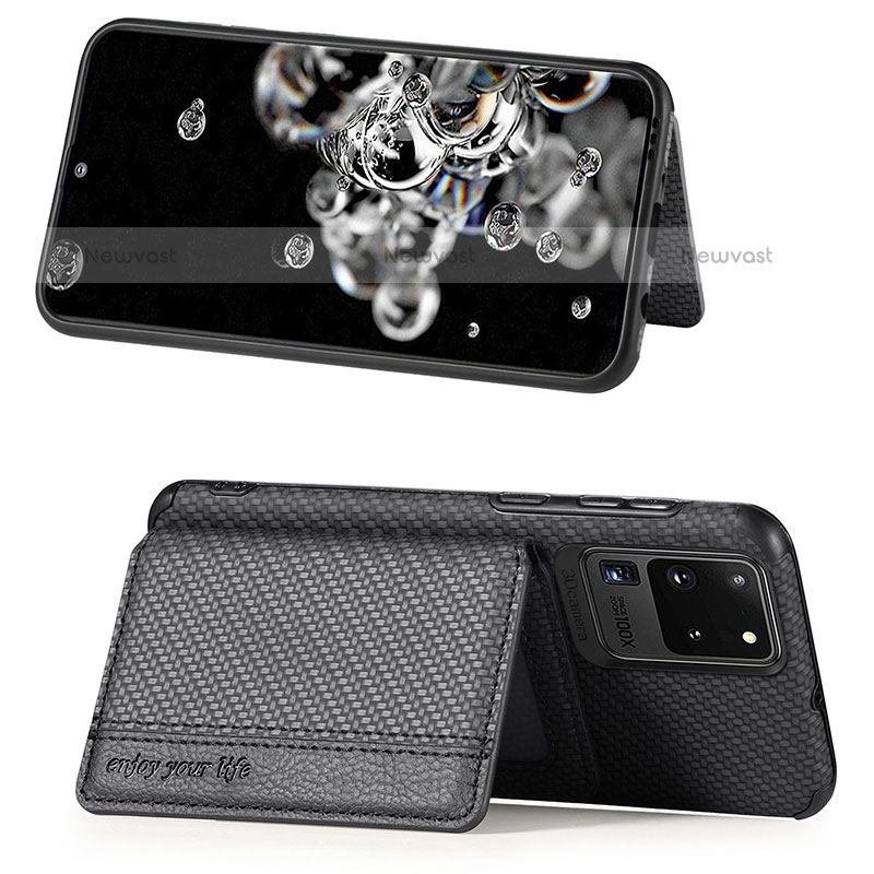 Ultra-thin Silicone Gel Soft Case Cover with Magnetic S01D for Samsung Galaxy S20 Ultra