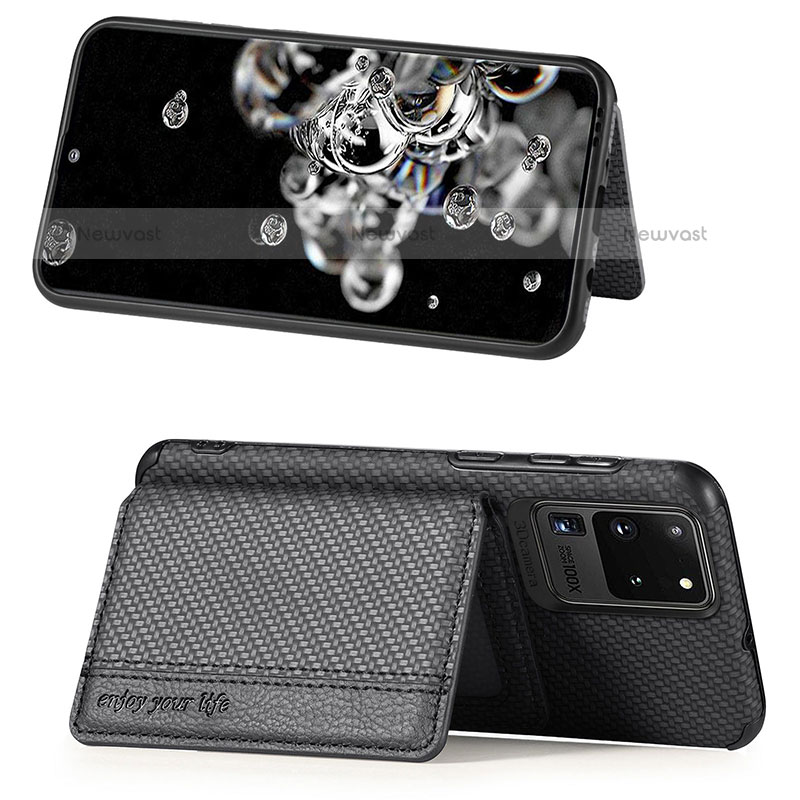 Ultra-thin Silicone Gel Soft Case Cover with Magnetic S01D for Samsung Galaxy S20 Ultra 5G