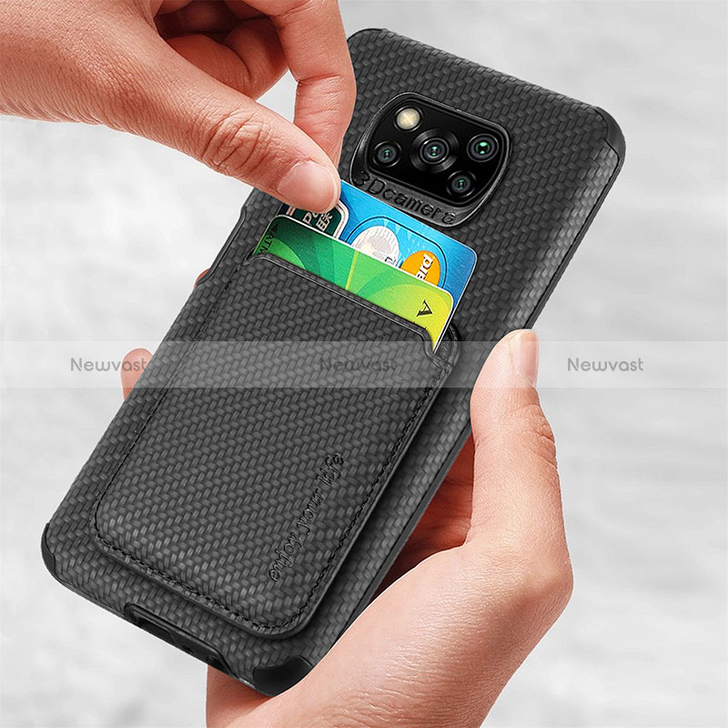 Ultra-thin Silicone Gel Soft Case Cover with Magnetic S01D for Xiaomi Poco X3
