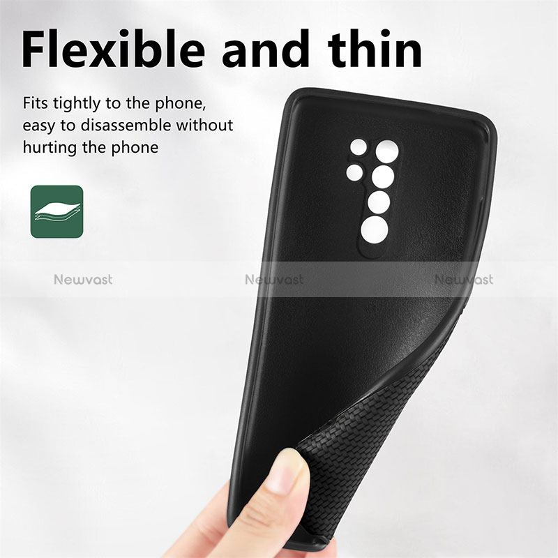 Ultra-thin Silicone Gel Soft Case Cover with Magnetic S01D for Xiaomi Redmi 9