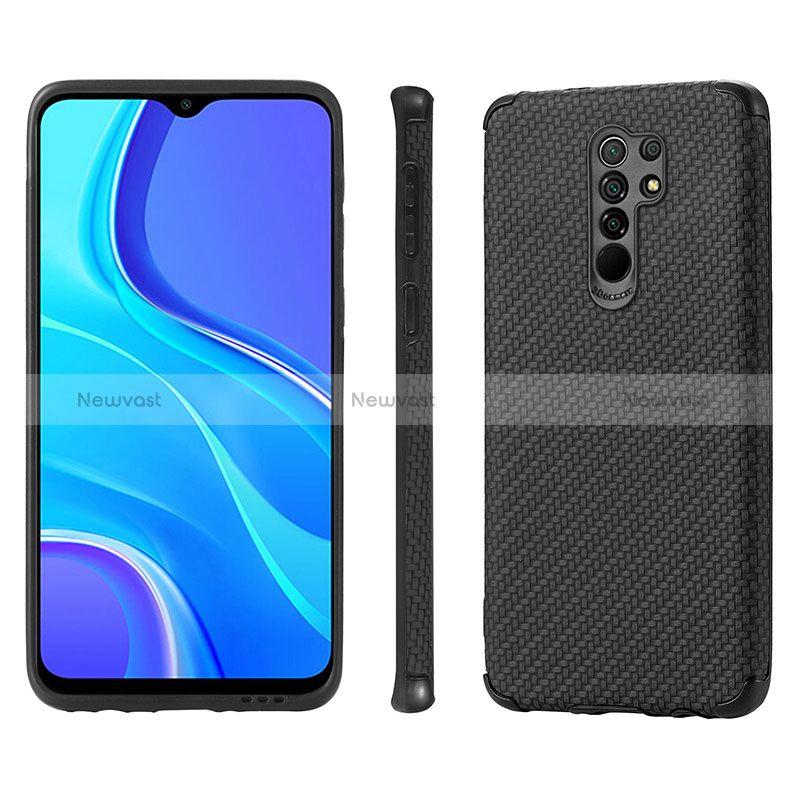 Ultra-thin Silicone Gel Soft Case Cover with Magnetic S01D for Xiaomi Redmi 9 Prime India