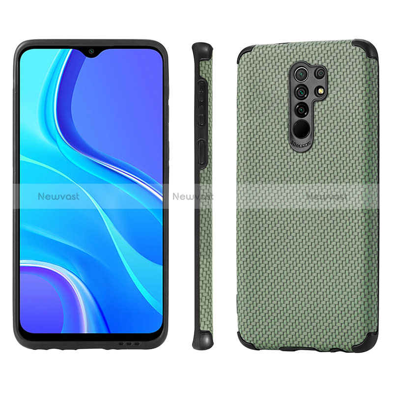 Ultra-thin Silicone Gel Soft Case Cover with Magnetic S01D for Xiaomi Redmi 9 Prime India