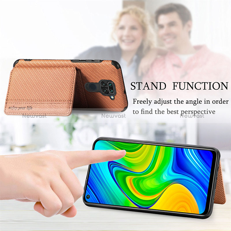 Ultra-thin Silicone Gel Soft Case Cover with Magnetic S01D for Xiaomi Redmi Note 9