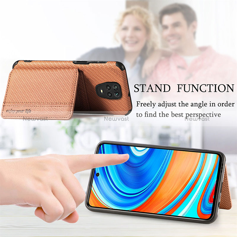 Ultra-thin Silicone Gel Soft Case Cover with Magnetic S01D for Xiaomi Redmi Note 9 Pro