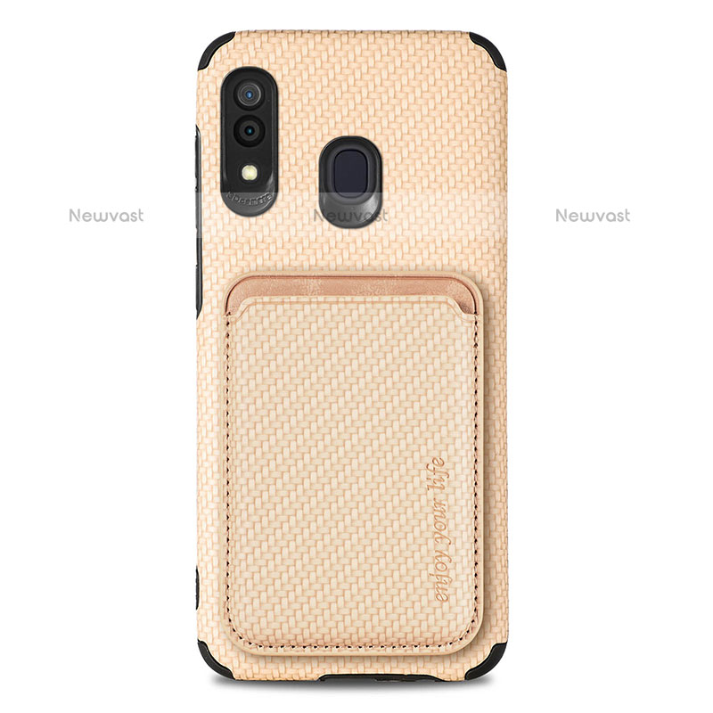 Ultra-thin Silicone Gel Soft Case Cover with Magnetic S02D for Samsung Galaxy A20