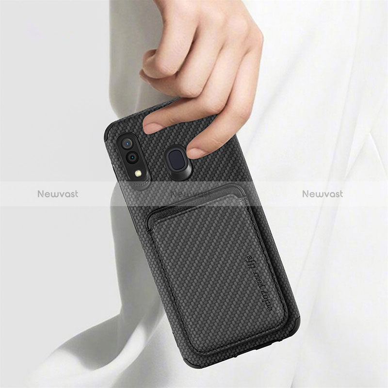 Ultra-thin Silicone Gel Soft Case Cover with Magnetic S02D for Samsung Galaxy A30