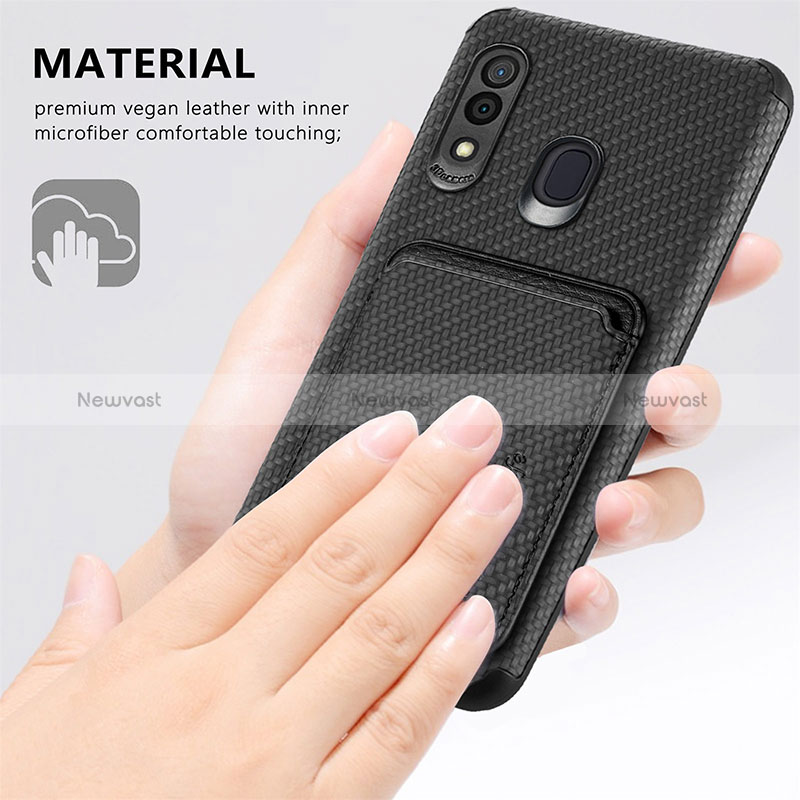 Ultra-thin Silicone Gel Soft Case Cover with Magnetic S02D for Samsung Galaxy A30