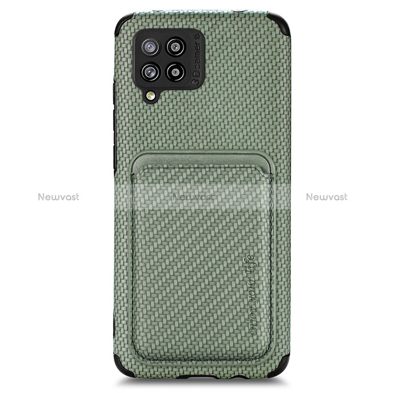 Ultra-thin Silicone Gel Soft Case Cover with Magnetic S02D for Samsung Galaxy A42 5G Green