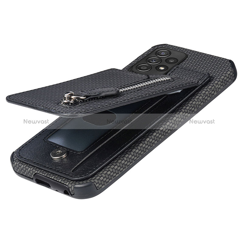 Ultra-thin Silicone Gel Soft Case Cover with Magnetic S02D for Samsung Galaxy A52 5G