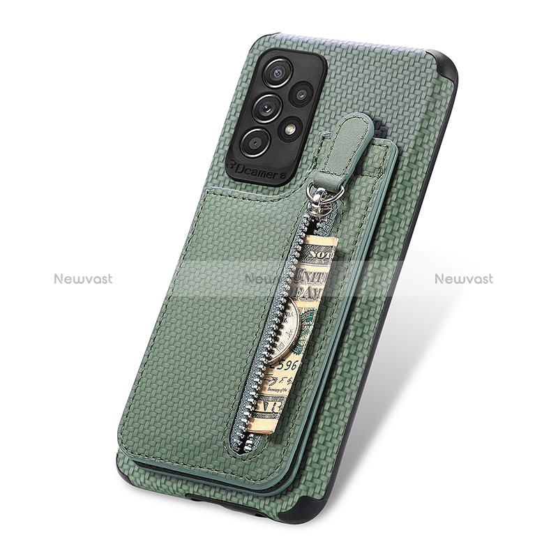 Ultra-thin Silicone Gel Soft Case Cover with Magnetic S02D for Samsung Galaxy A52 5G