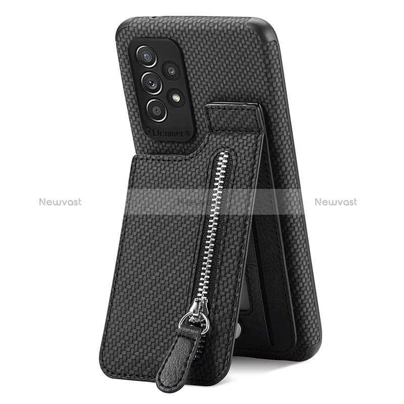 Ultra-thin Silicone Gel Soft Case Cover with Magnetic S02D for Samsung Galaxy A52 5G