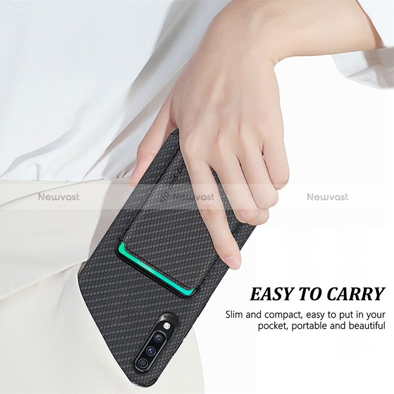 Ultra-thin Silicone Gel Soft Case Cover with Magnetic S02D for Samsung Galaxy A70