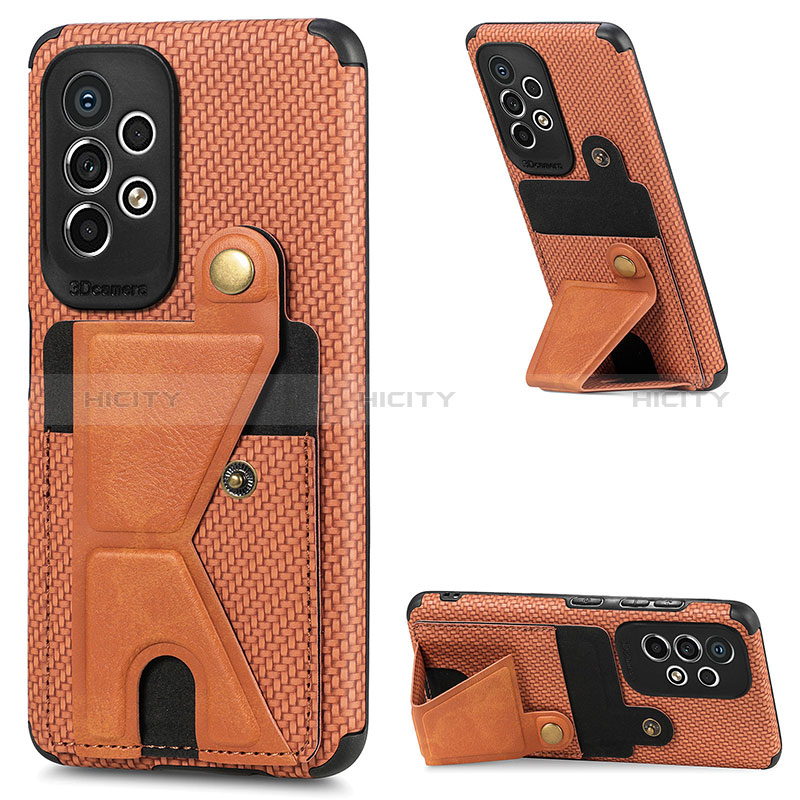 Ultra-thin Silicone Gel Soft Case Cover with Magnetic S02D for Samsung Galaxy A73 5G