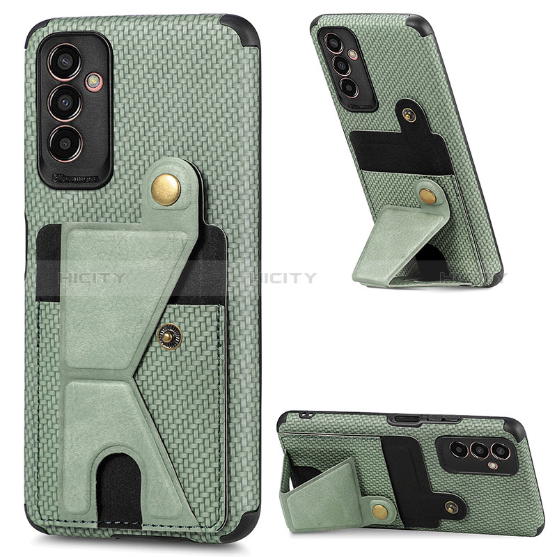 Ultra-thin Silicone Gel Soft Case Cover with Magnetic S02D for Samsung Galaxy F13 4G Green